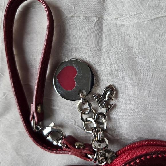 Salvatore Ferragamo Heart Metallic Red Leather Coin Purse - Picture 6 of 10